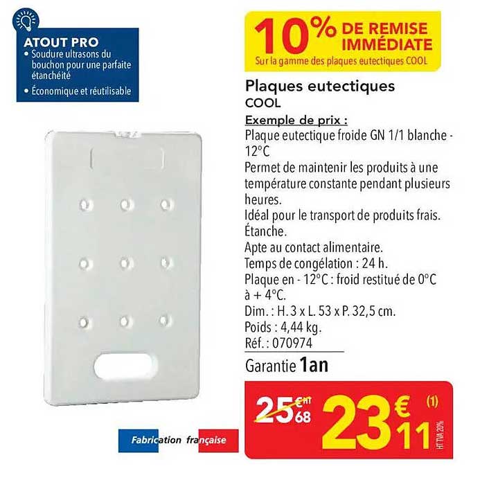 Plaques eutectiques COOL