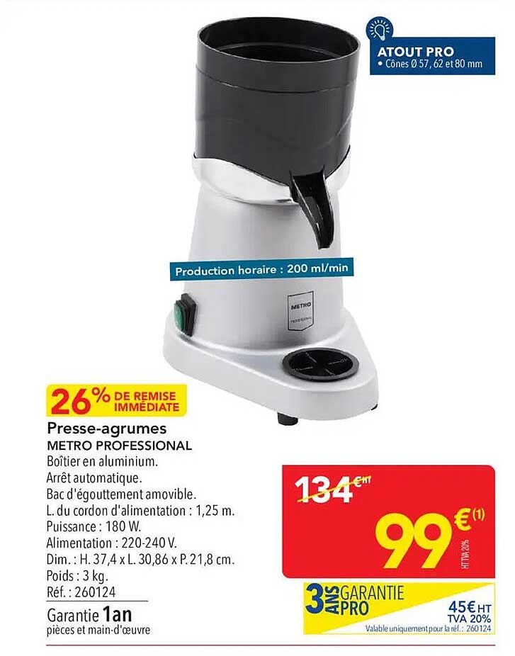 Presse-agrumes METRO PROFESSIONAL