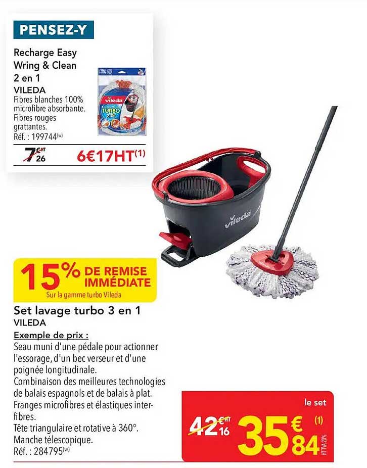 Recharge Easy Wring & Clean 2 en 1 VILEDA