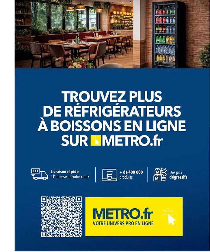 Trouvez plus de réfrigérateurs à boissons en ligne sur METRO.fr