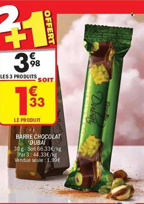 BARRE CHOCOLAT DUBAÏ
