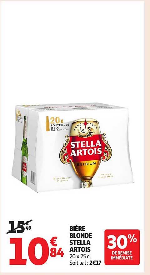 BIÈRE BLONDE STELLA ARTOIS 20 x 25 cl