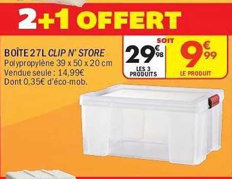 BOÎTE 27L CLIP N' STORE