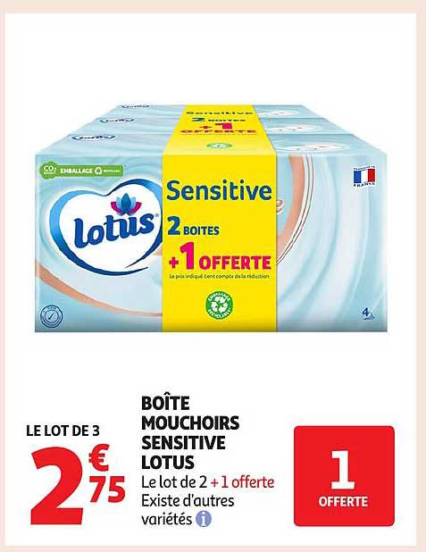 BOÎTE MOUCHOIRS SENSITIVE LOTUS