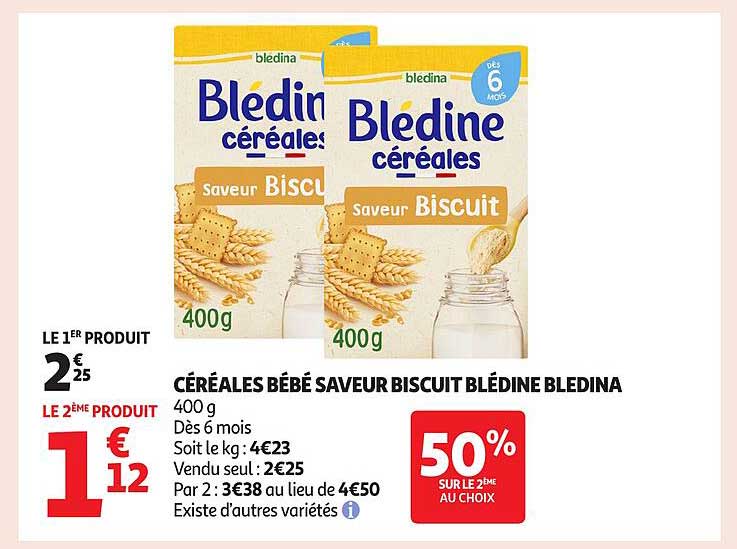 Céréales Bébé Saveur Biscuit Blédine Bledina