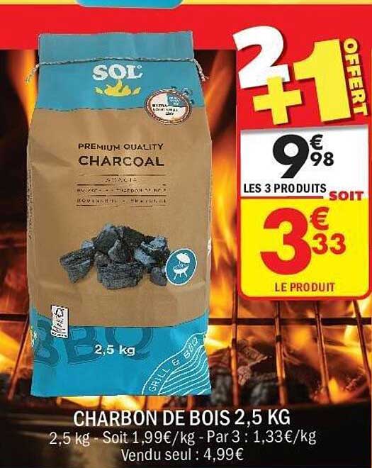 CHARBON DE BOIS 2,5 KG