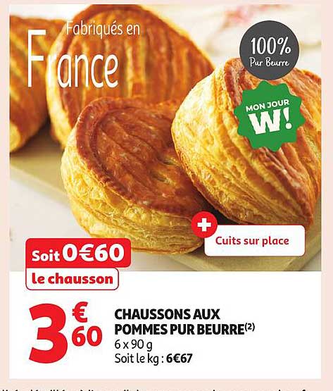 CHAUSSONS AUX POMMES PUR BEURRE