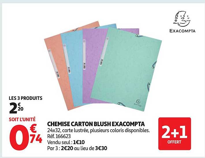 CHEMISE CARTON BLUSH EXACOMPTA