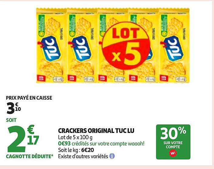 CRACKERS ORIGINAL TUC LU
