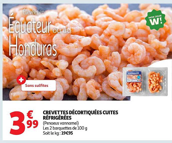 CREVETTES DÉCORTIQUÉES CUITES RÉFRIGÉRÉES
