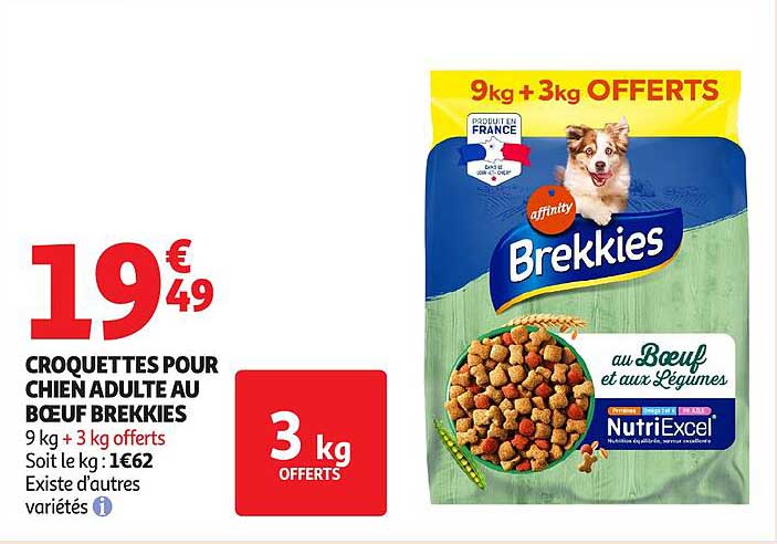 CROQUETTES POUR CHIEN ADULTE AU BŒUF BREKKIES