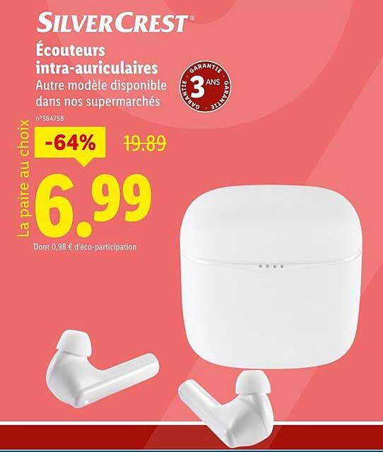 Écouteurs intra-auriculaires SilverCrest
