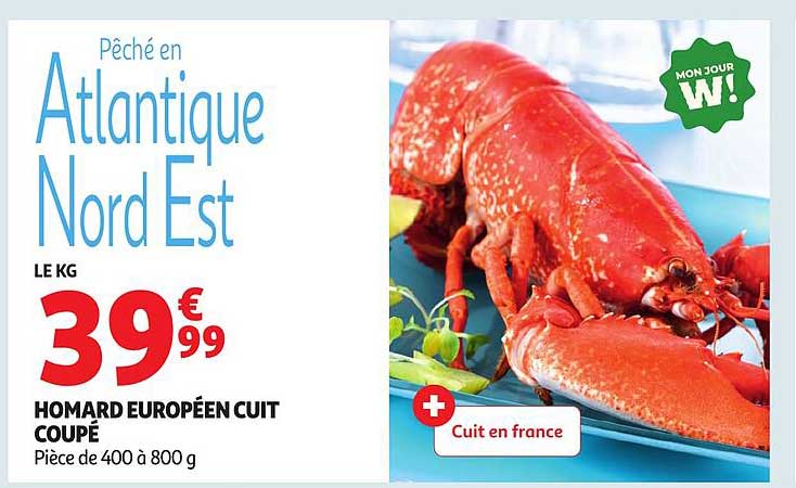 HOMARD EUROPÉEN CUIT COUPÉ