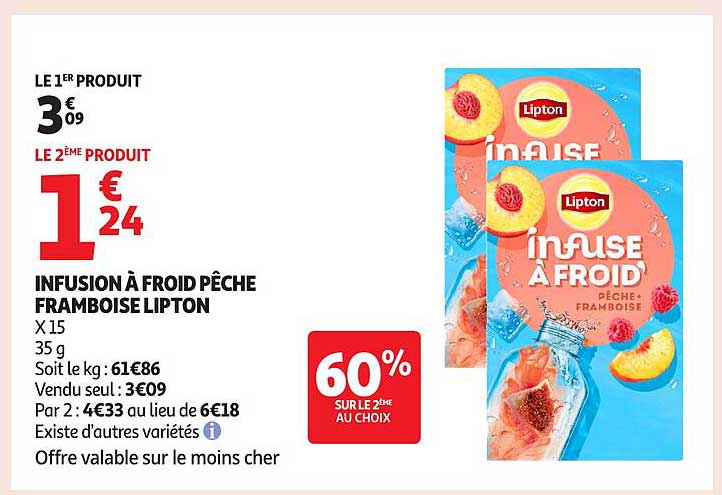 INFUSION À FROID PÊCHE FRAMBOISE LIPTON
