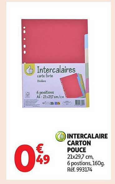 INTERCLAIRES CARTON POUCE