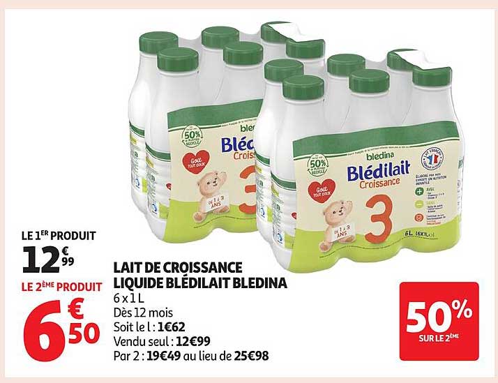 LAIT DE CROISSANCE LIQUIDE BLÉDILAIT BLEDINA