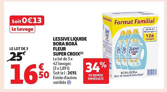 LESSIVE LIQUIDE BORA BORA FLEUR SUPER CROIX