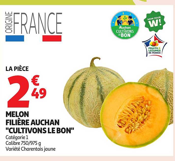 MELON FILIÈRE AUCHAN "CULTIVONS LE BON"