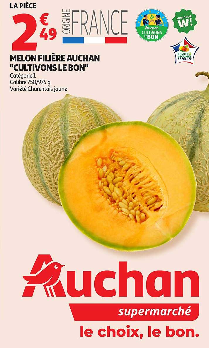 MELON FILIÈRE AUCHAN "CULTIVONS LE BON"