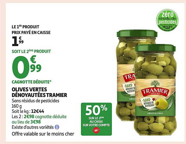 OLIVES VERTES DÉNOMMÉES TRAMIER