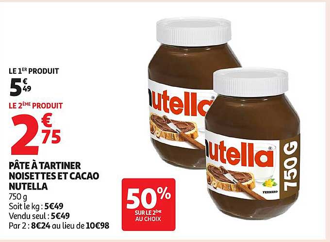 PÂTE À TARTINER NOISETTES ET CACAO NUTELLA