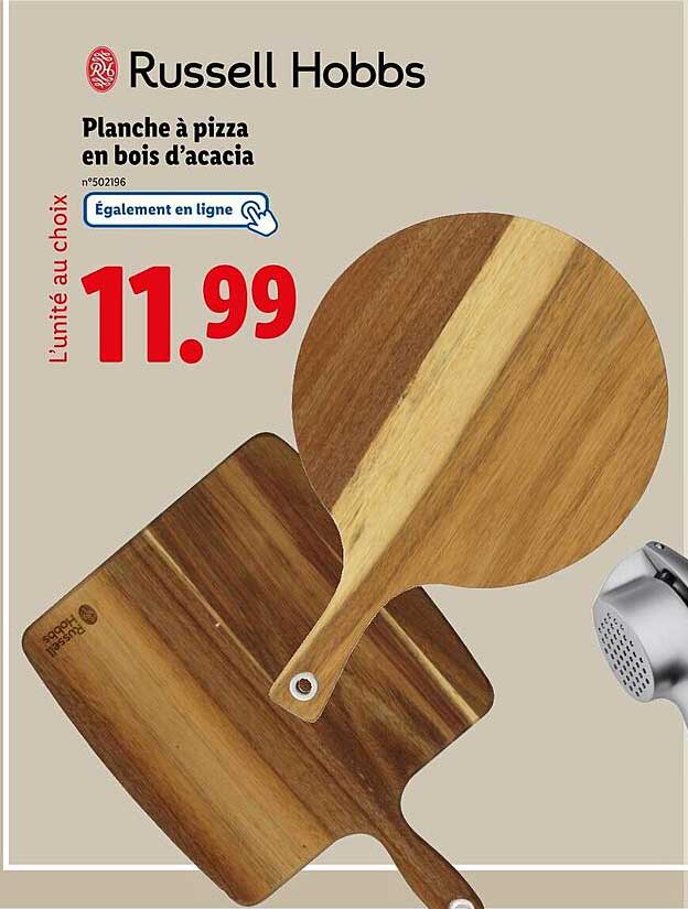 Planche à pizza en bois d’acacia