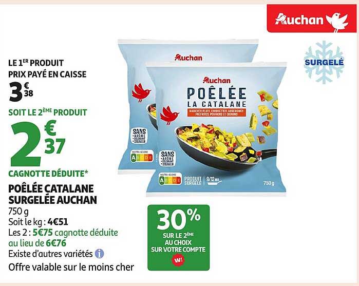 Poêlée Catalane Surgelée Auchan