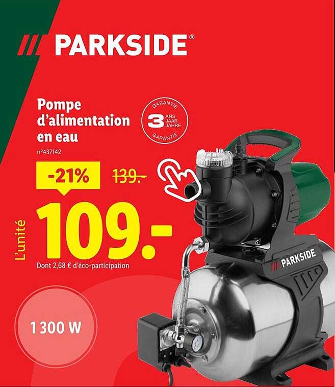 Pompe d’alimentation en eau