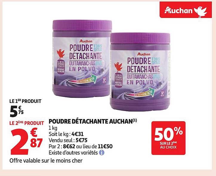 POUDRE DÉTACHANTE AUCHAN