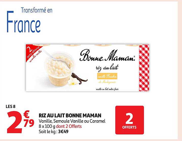 RIZ AU LAIT BONNE MAMAN