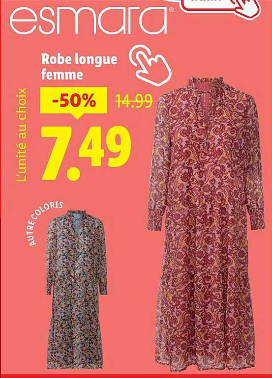 Robe longue femme