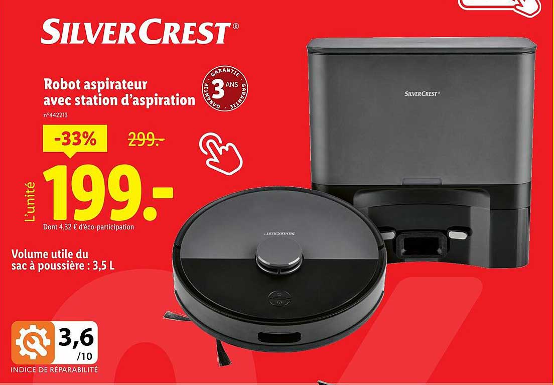 Robot aspirateur avec station d’aspiration
