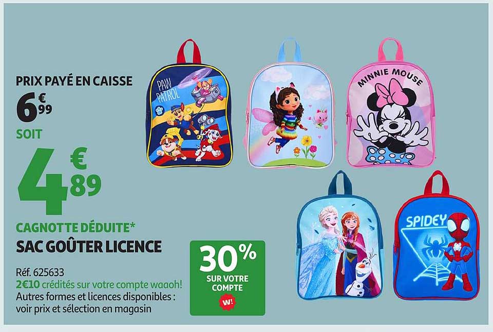 SAC GOÛTER LICENCE