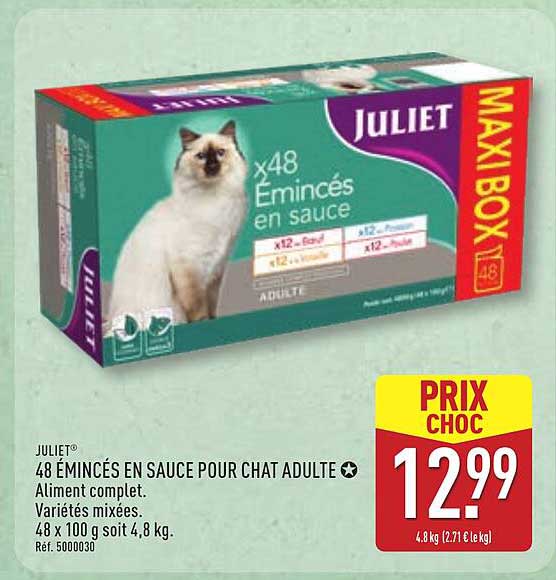 48 ÉMINCÉS EN SAUCE POUR CHAT ADULTE