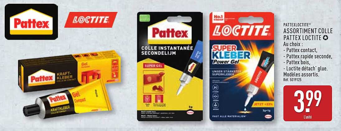 ASSORTIMENT COLLE PATTEX LOCTITE