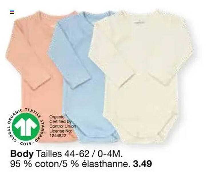 Body Tailles 44-62 / 0-4M.