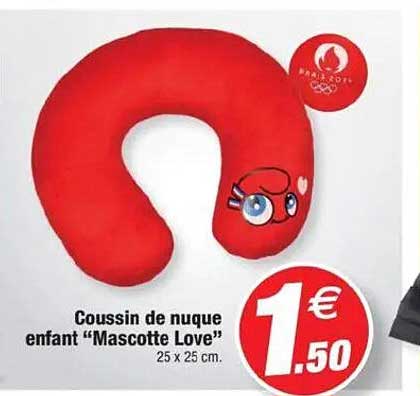 Coussin de nuque enfant “Mascotte Love”