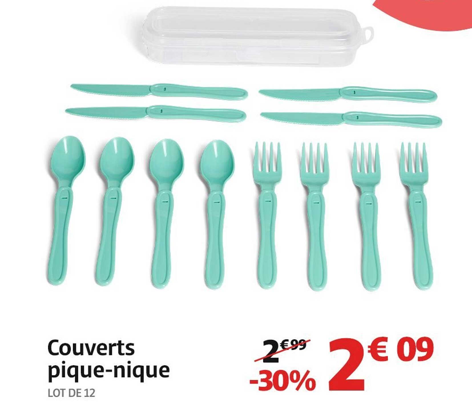 Couvert pique-nique - Lot de 12