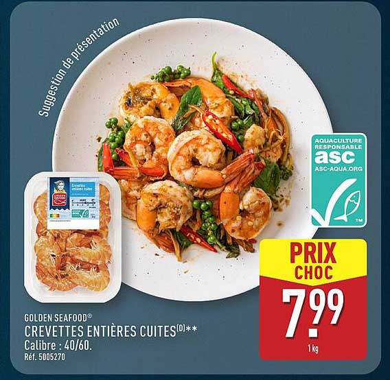 CREVETTES ENTIÈRES CUITES