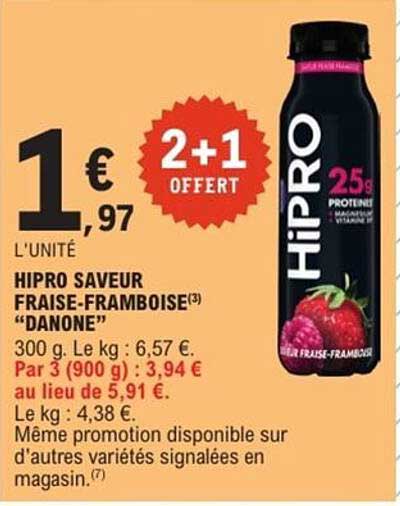 HIPRO SAVEUR FRAISE-FRAMBOISE "DANONE"