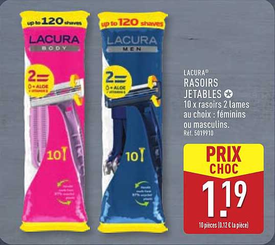 LACURA® RASOIRS JETABLES