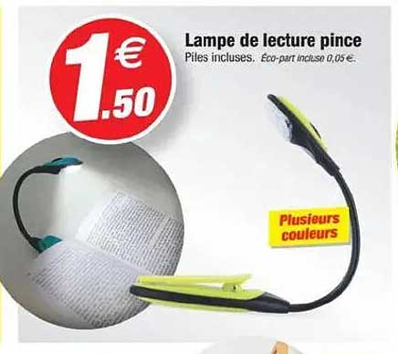 Lampe de lecture pince