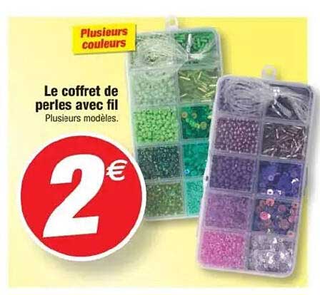 Le coffret de perles avec fil