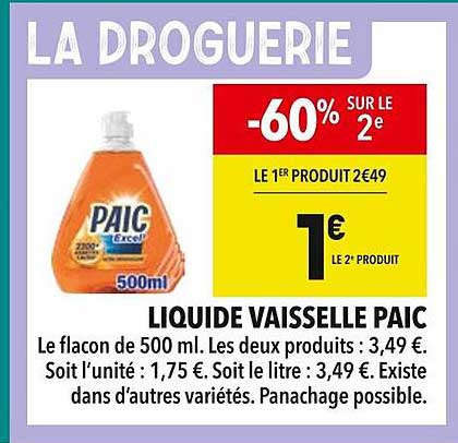 LIQUIDE VAISSELLE PAIC