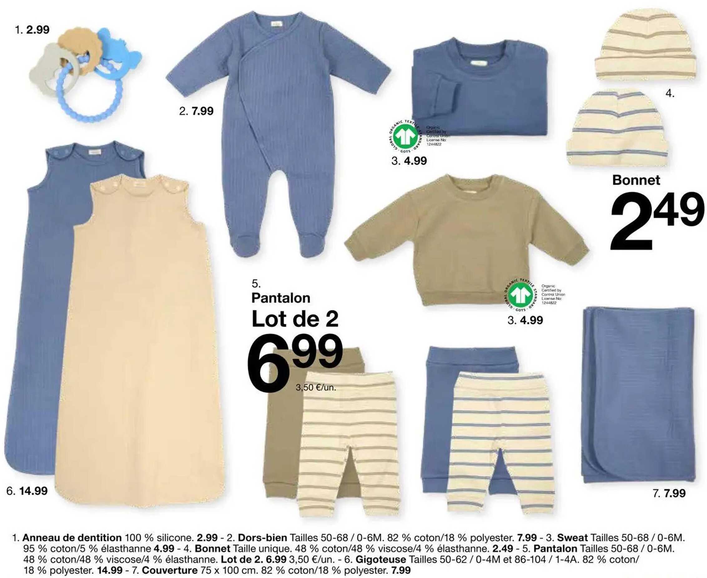 Lot de 2 Pantalons pour enfants