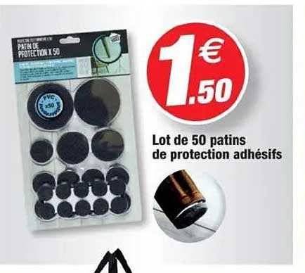 Lot de 50 patins de protection adhésifs