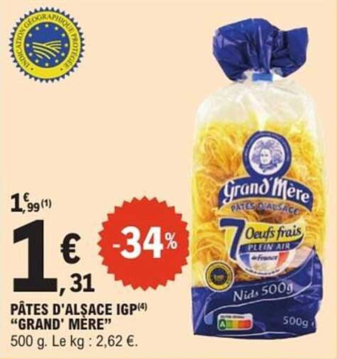 PÂTES D'ALSACE IGP "GRAND' MÈRE"