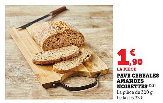 PAVE CEREALES AMANDES NOISETTES
