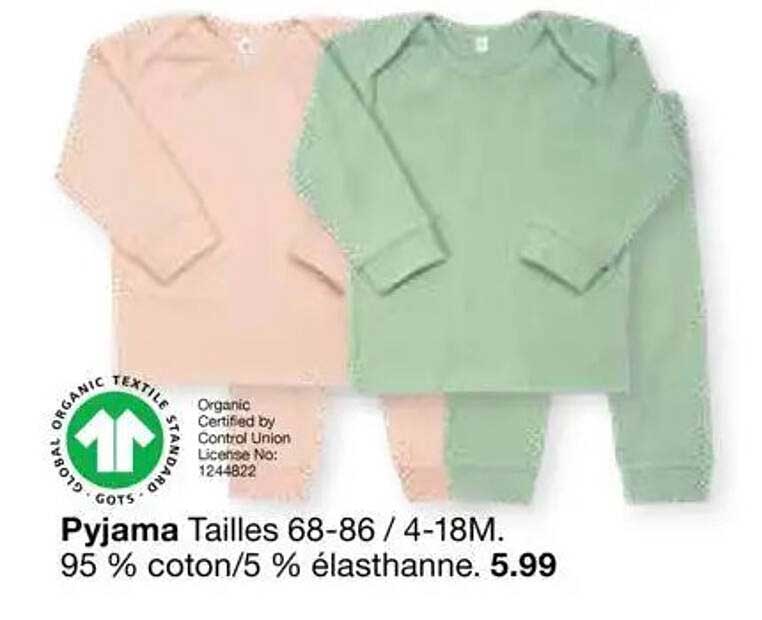 Pyjama Tailles 68-86 / 4-18M.