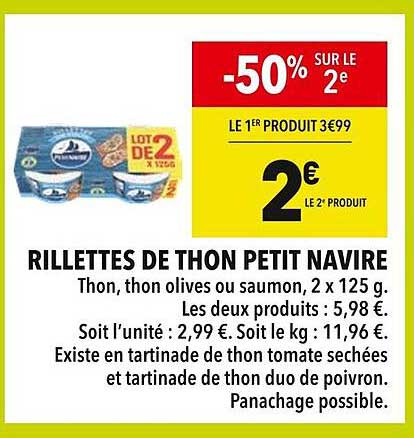 RILLETTES DE THON PETIT NAVIRE